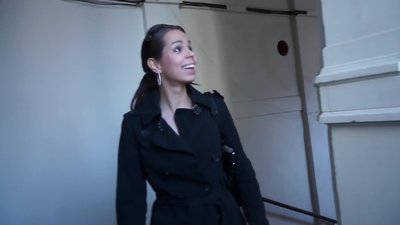 After taking her for a ride, the camera crew wanted to watch if this young brunette babe is up for some fun. What they meant is whether or not she