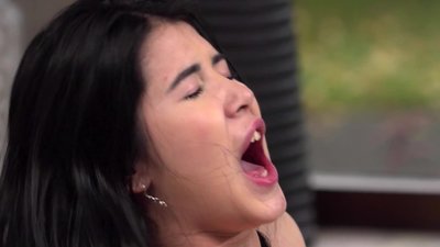 Well hung guy strips down and lays back, while schoolgirl in uniform bows for a blowjob. After that, she mounts on top of it, groaning while her